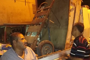 حمله مسائيه لرفع الإشغالات والباعة الجائلين من شارع جسر السويس