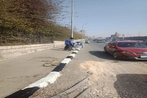 حملات نظافه ورفع المخلفات بشوارع وميادين الحي