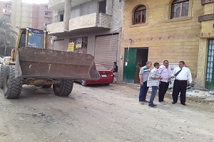 اعمال تجريد شارع ابراهيم العاصى وشارع ترعة الخماسينى