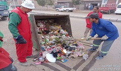 حملة نظافة وكنس وتجريد بنطاق الحي 