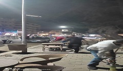حمله لرفع اشغالات الكافيهات والمحلات المخالفة ببعض شوارع الحي
