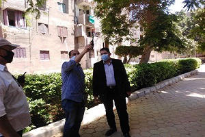 متابعة اعمال الرصف بالحي 