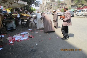 حملة رفع إشغالات داخل حي دار السلام