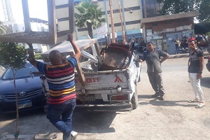 رفع اشغالات وازالة مخالفات بالجزيرة الوسطى