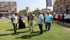 جولة تفقدية لرئيس هيئة النظافة لمشتل حدائق القبة