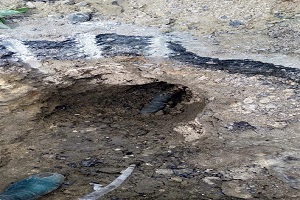 إصلاح ماسورة مياه بميدان سعد زغلول