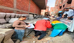 إيقاف أعمال بناء مخالف بمنطقه الملاءة