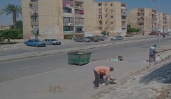 حملات لمتابعة اعمال منظومة النظافة بالطرق والمسطحات الخضراء