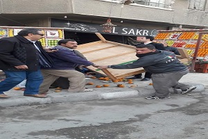 رفع الإشغالات بمحيط المترو وكورنيش المعصره