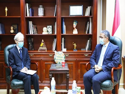 وزير السياحة والآثار يستقبل سفير دولة اليابان بالقاهرة