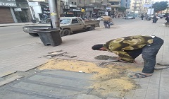 إصلاح كابل كهرباء بشارع طلعت حرب