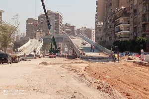 متابعة أعمال تطوير شارع جسر السويس 