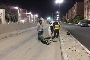 تطوير ورفع كفاءة الطرق بالحي