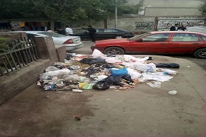 متابعة اعمال النظافة بالحي 