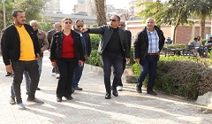 جولة تفقدية لرئيس نظافة القاهرة لحديقة سكة الوايلي بحي حدائق القبه