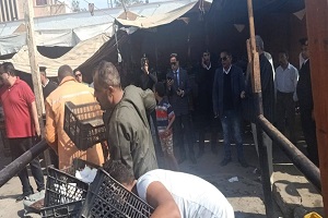 حملة مكبرة على الباعة الجائلين الكائنين بمنطقة الألف مسكن