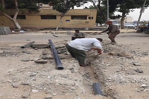 مد شبكة كابلات أرضية جديدة بالحي 