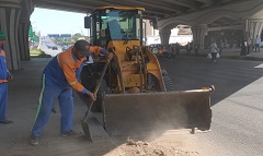 رفع كفاءة منظومة النظافة والمخلفات بشارع النزهة