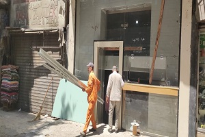 إيقاف أعمال بدون تصريح بالحي