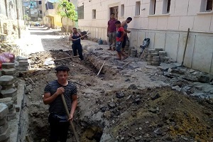 متابعة أصلاح وصيانة عطل بخط المياه