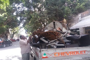 حملة لرفع الاشغالات من مقاهي حي غرب القاهرة