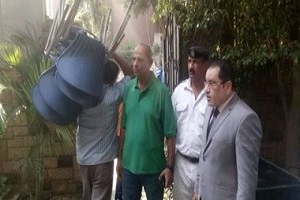 رئيس حي المعادي يقود حملة لإزالة الإشغالات والمباني المخالفة