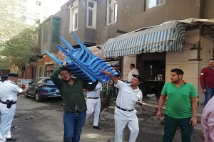 حي السيدة زينب يشن حملة لرفع الإشغالات