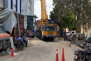 ايقاف اعمال بناء بدون ترخيص لاحدى المستشفيات بحي مصر الجديدة