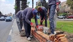 رئيس هيئة النظافة يوجه برفع كفائة جميع البلدورات والاحواض التجميلية بالطرق