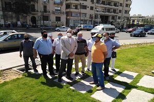 تفقد رئيس الحي لميدان التحرير