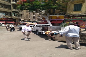 حملة لرفع الإشغالات بقيادة رئيس الحي