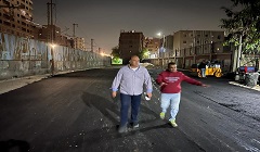 بدء أعمال رصف شارع 9 بحدائق المعادي