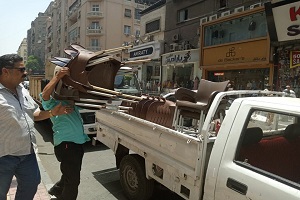 حملة لرفع الإشغالات والإعلانات المخالفة