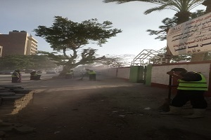 حملات لنظافة شوارع وميادين الحي
