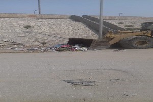 حملة لرفع الإشغالات بحي التبين