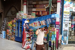 رفع إشغالات شارعي شريف ورشدي