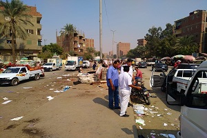 حملة لرفع القمامة والمخلفات بحي المرج