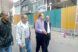 تفقد السيد رئيس الحي لشارع المطبعة الأهلية