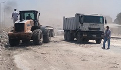 محور الجزائر طور التطوير ورفع مخلفات البناء والهدم والرتش