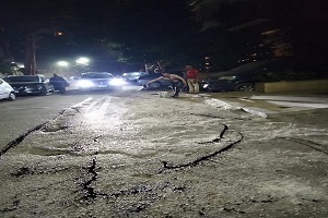 ترميم أسفلت متهالك بجاردن سيتي