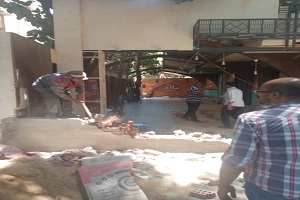 حملة لازالة ورفع الاشغالات وغلق وتشميع محلات مخالفة بحي المعادي