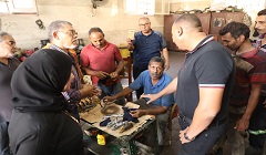 رئيس هيئة النظافة يتفقد الورش الفنية للمعدات الثقيلة بمنطقة الدراسة