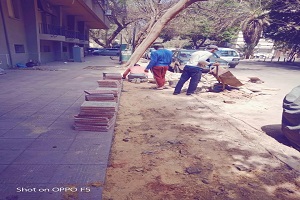 أعمال صيانة وترميم بجامعة الدول العربية