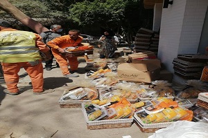 رفع إشغالات تعوق حركة المارة بالزمالك