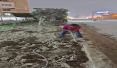 رفع كفاءة مستوى إنارة الشوارع والميادين بالحي