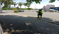 متابعة اعمال النظافة بنطاق الحي 