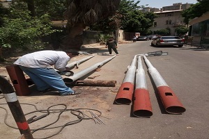 صيانة أعمدة الإنارة بجاردن سيتي